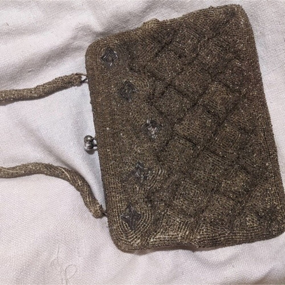 Gold beaded purse